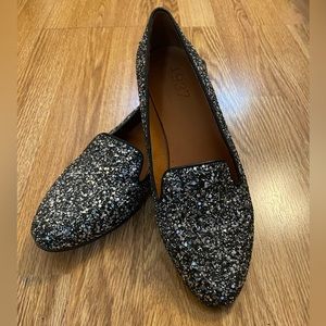 Madewell Sparkly Glitter Orson Loafer Flats Size 8